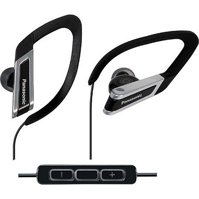 RP-HSC200K Sports Clip w/iPhone Controller Headphones, Black