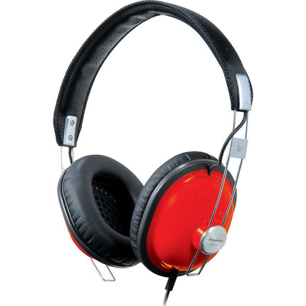 RP-HTX7-R1 Old School Monitor Stereo Headphones, Red