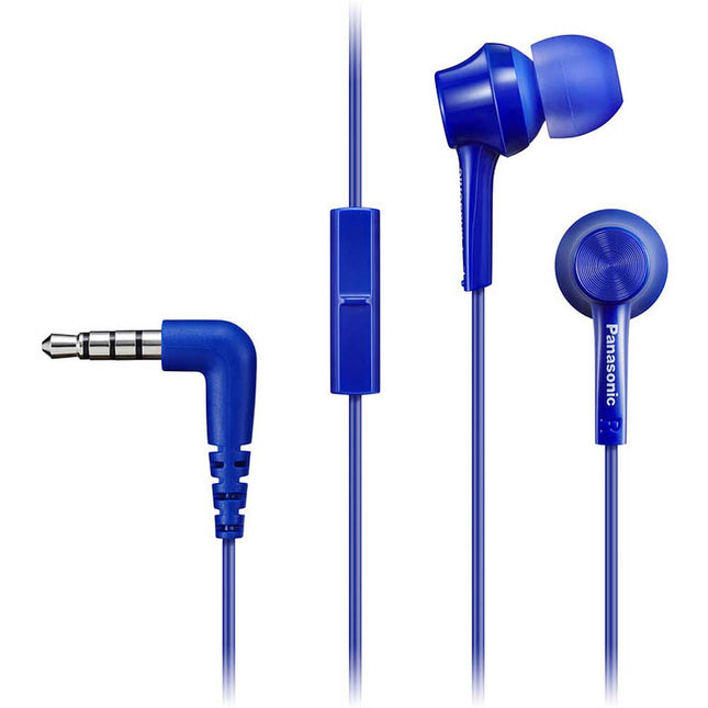 In-Ear Headphones w/Mic, Blue