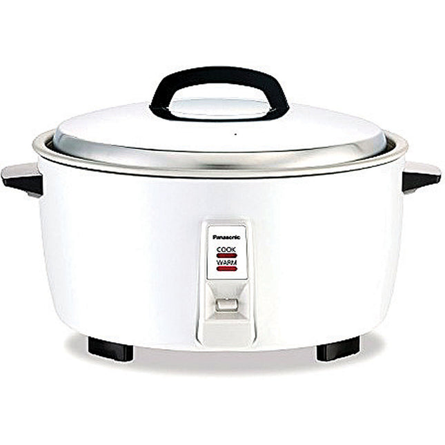 17 Cup Commercial Automatic Rice Cooker with Steam Basket, White