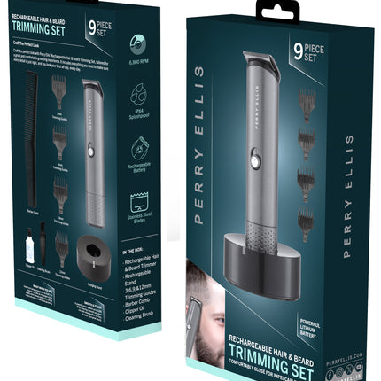 RECHARGEABLE HAIR &amp BEARD TRIMMING SET