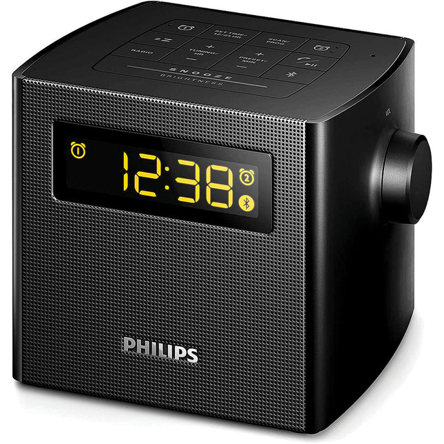 Alarm Clock Radio with Bluetooth, Black