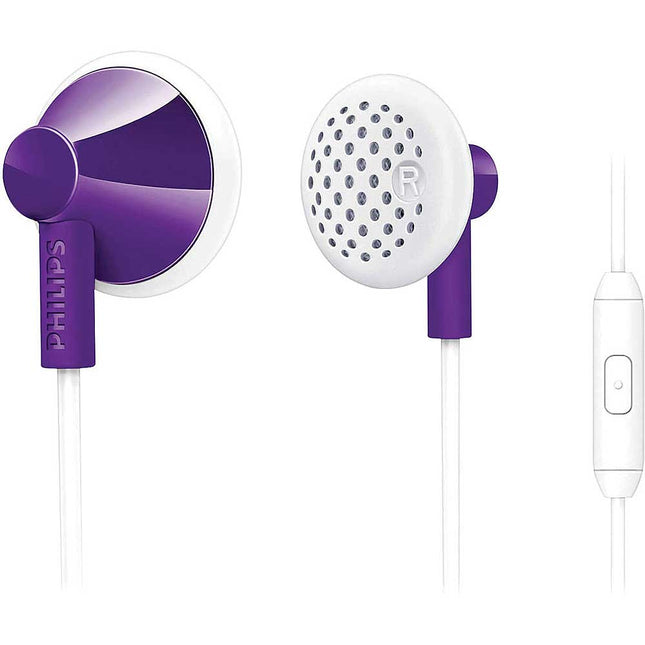 Earbuds With Microphone For Smartphone, Purple