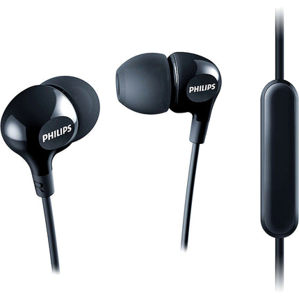 In Ear Headphones w/Mic, Black