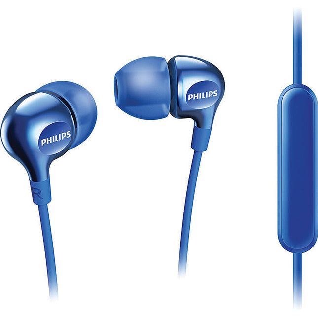 In Ear Headphones w/Mic, Blue