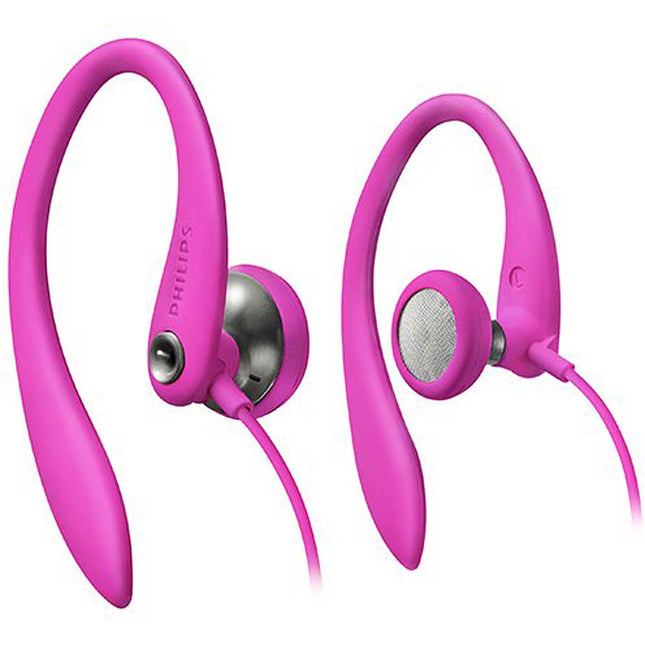 Flexible Earhook Headphones, Pink