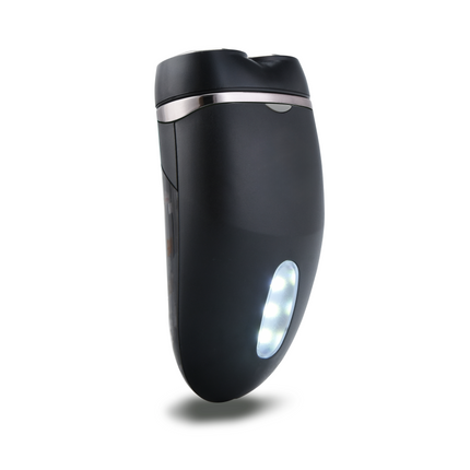 Dual-Action Travel Rotary Shaver