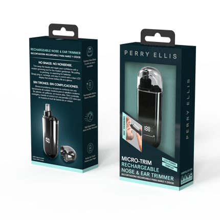 Rechargeable Nose & Ear Hair Trimmer with Stainless Steel Blades