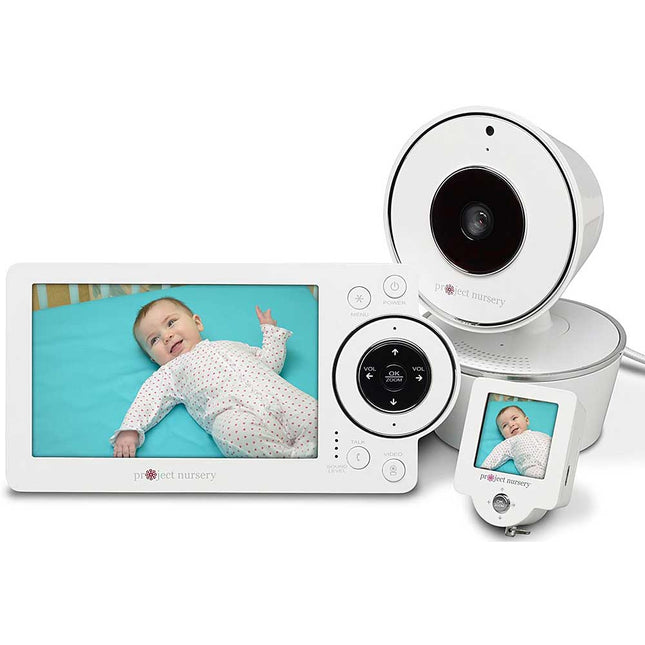 5" High Definition Baby Monitor System with 1.5" Mini Monitor, White