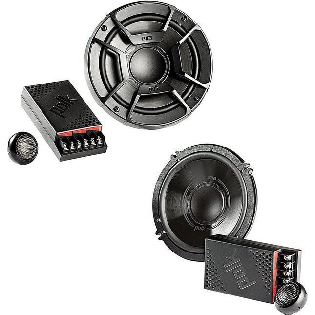 6.5" 2-Way Car Audio Component System with Marine/ATV/UTV Certification