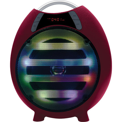 6.5" Bluetooth Rechargeable Party Speaker, Red
