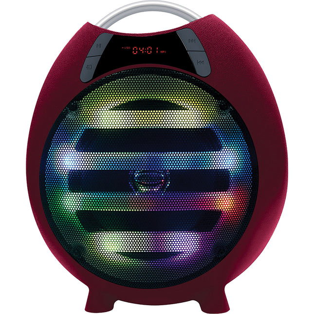 6.5" Bluetooth Rechargeable Party Speaker, Red