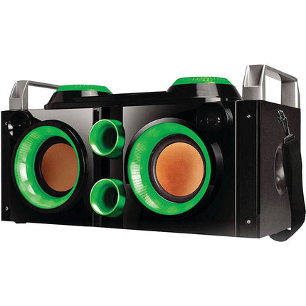Portable Tailgate Battery Powered PA System Boom Box, Green