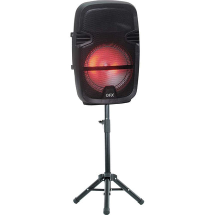 8" Portable Party Speaker w/Wireless Microphone & Stand