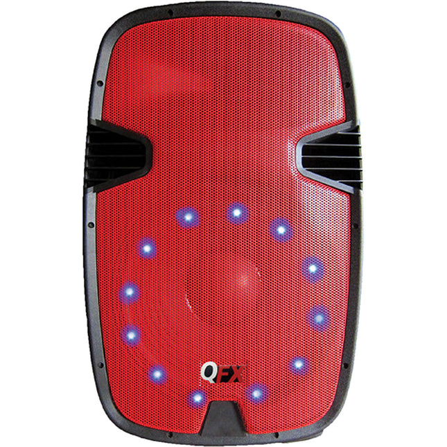 2-Way Steel Framed Plastic Cabinet Speaker w/Built-In Amplifier, Red