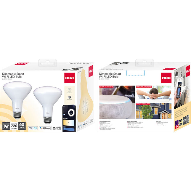 SMART WI-FI 2x BR30 LED BULB