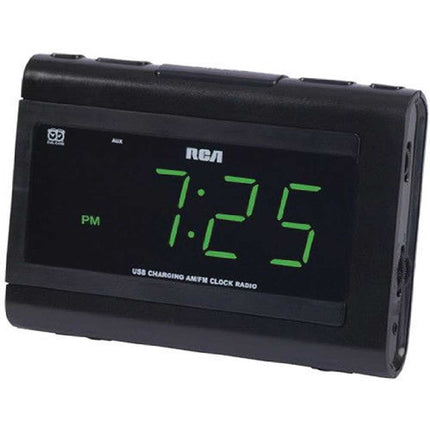 RC142 Dual Wake Alarm Clock Radio w/ USB Charging