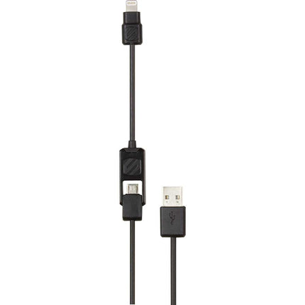 I2MBK Charge/Sync Cable For Lightning & Micro USB, Black