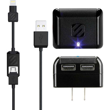 I2MH102 5W+5W Wall Charger For Lightning & Micro USB