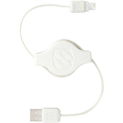 I2RWH Retractable Lightning Charge/Sync Cable, White