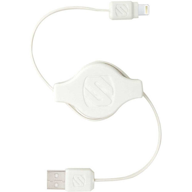 I2RWH Retractable Lightning Charge/Sync Cable, White