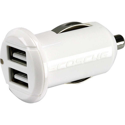 USBC202MW 2.1A Dual USB Car Charger, White