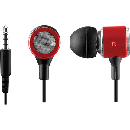 HO494 Metal Stereo Earbuds, Red