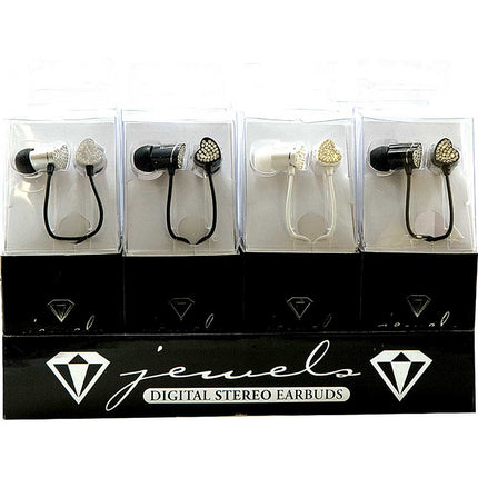 HOJW3 Jewels: Enamel Heart Style In-Earbuds