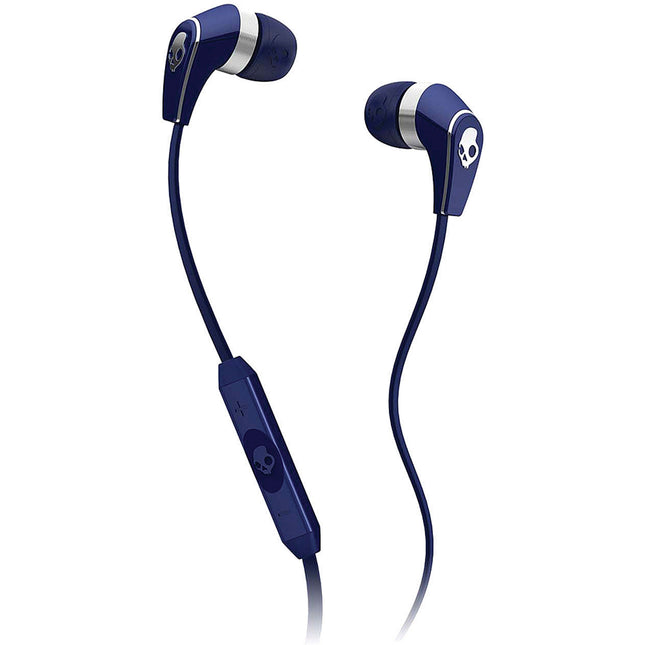 S2FFFM-259 "50/50" In-Ear Buds w/Mic, Navy/Chrome