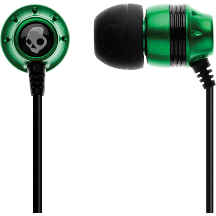 S2INDY-037 "Ink'd" Mic'd Earbuds, Green/Black