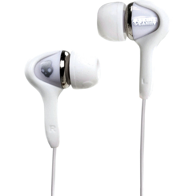 S2SBBI-WC "Smokin' " Buds Mic'd Earbuds, White/Crome