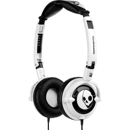 S5LWCY-074 "Lowrider" On Ear w/Mic Headphones, White/Black