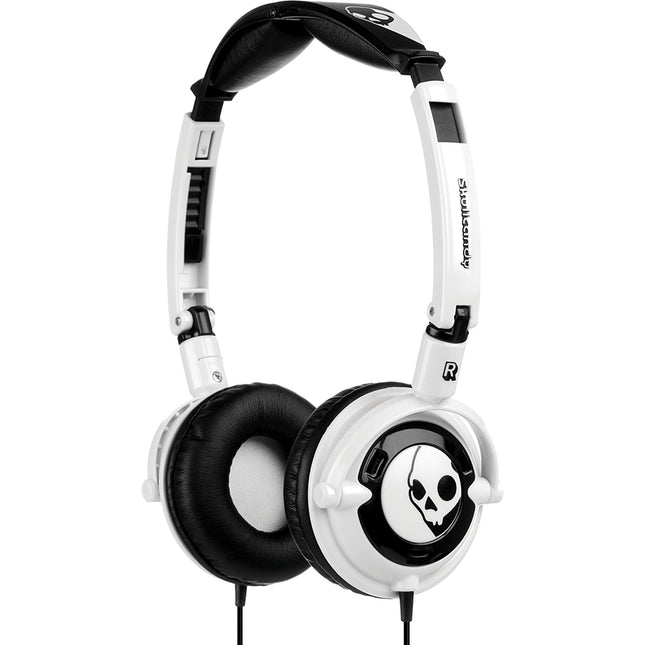 S5LWCY-074 "Lowrider" On Ear w/Mic Headphones, White/Black