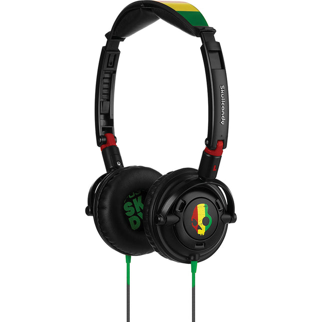 S5LWDY-058 "Lowrider" On Ear w/Mic Headphones, Rasta