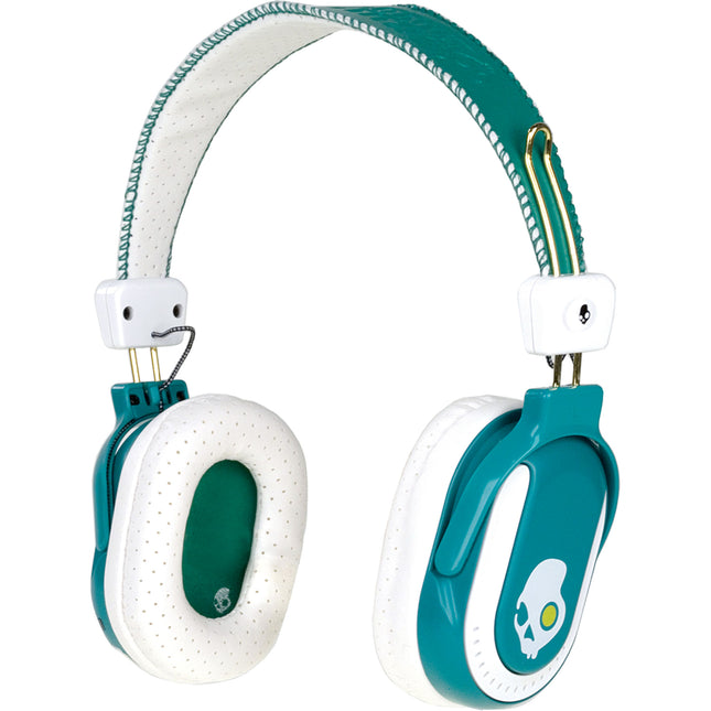 S6DABZEW WIreless Headphones/ SD Media Player, Emerald/White