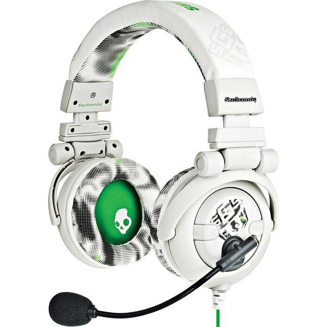 S6GIBX-WG “"G.I".” Xbox 360 Gaming Headset, White/Green