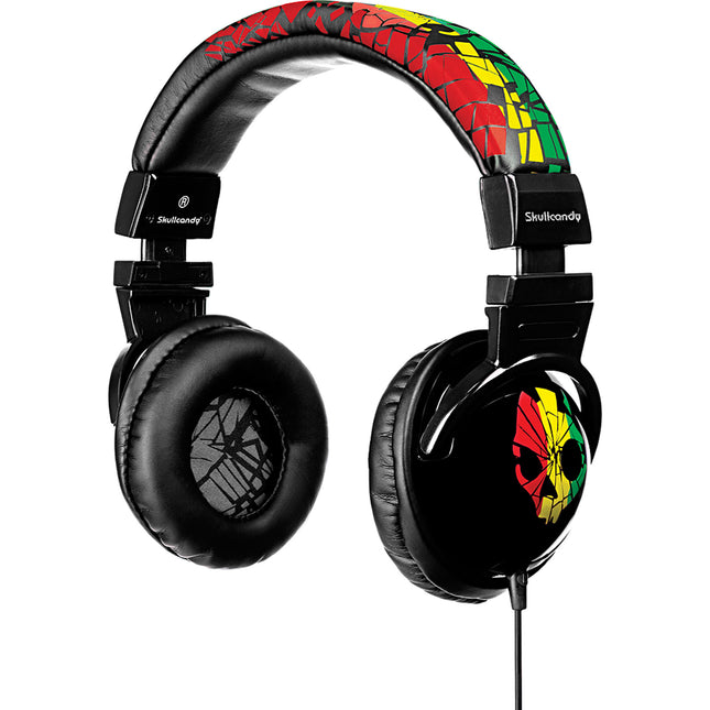 S6HECZ-078 "Hesh" Full Size Headphones, Shattered Rasta