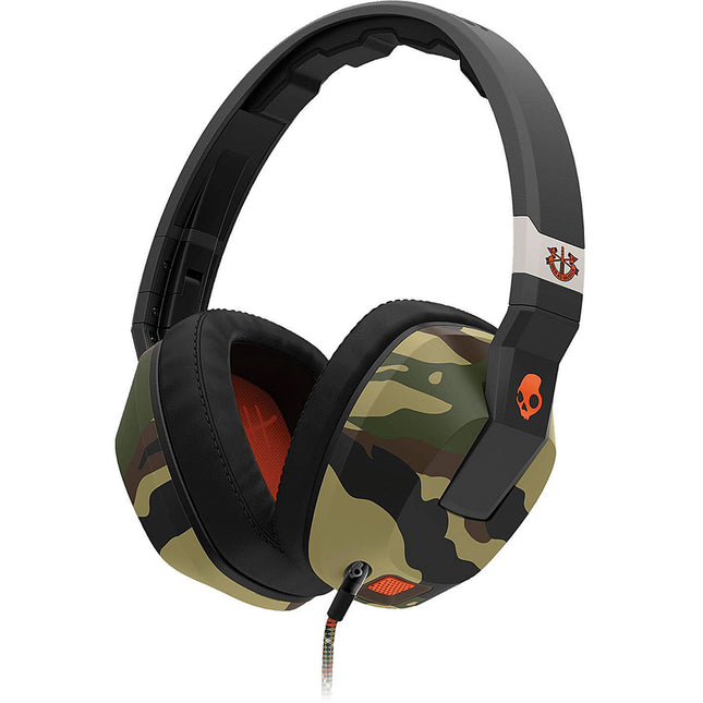 Crusher Headphones with Built-in Amplifier and Mic, Camo/Slate