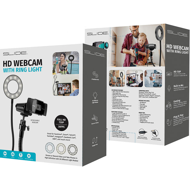 HD Webcam with Ring Light