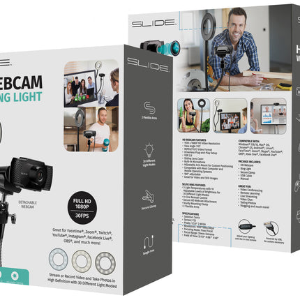 HD Webcam with Ring Light