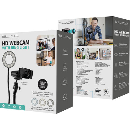 HD Webcam with Ring Light