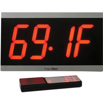 Big Display Maxx Alarm Clock w/ Remote Easily See Time Date Temperature