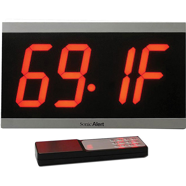 Big Display Maxx Alarm Clock w/ Remote Easily See Time Date Temperature