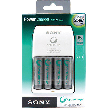 BCG34HLD4EN Power Charger &amp; 4x2500mAh AA Ni-MH pack