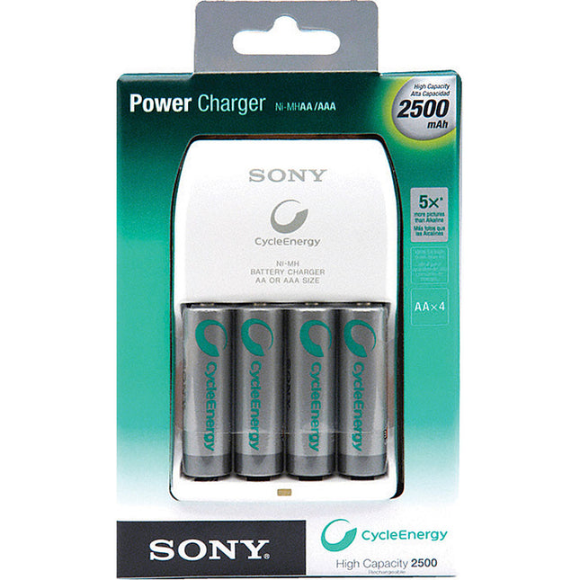 BCG34HLD4EN Power Charger &amp; 4x2500mAh AA Ni-MH pack