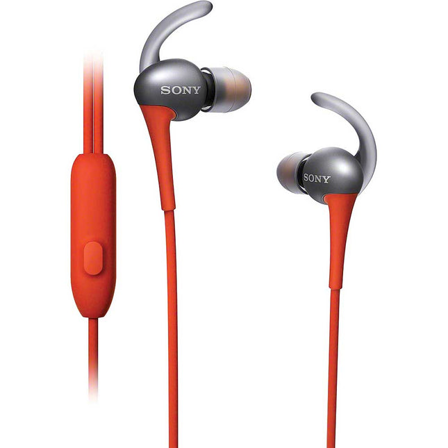 MDR-AS800AP/D Active Sports Smartphone Headset, Red