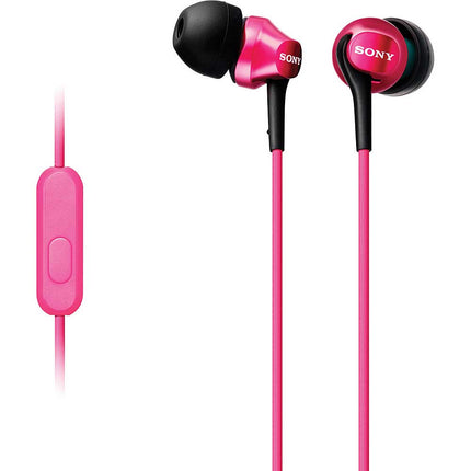 MDR-EX100AP/P In-Ear Headphones w/Mic, Pink