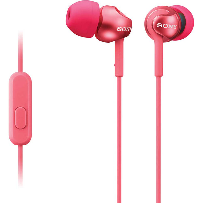MDR-EX110AP/P Earbud Headset w/ Mic & Remote, Pink