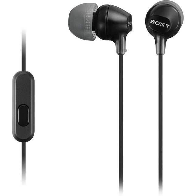 Wired Earbud Headphones w/Mic, Black