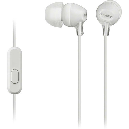 Wired Earbud Headphones w/Mic, White